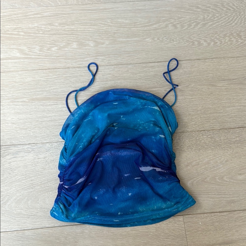 Superdown Ocean Blue Strappy Top